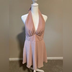 Lulus blush pink halter dress. Size large